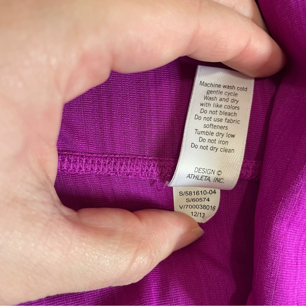 Athleta Purple Half-Zip Pullover Jacket Size Small - image 6